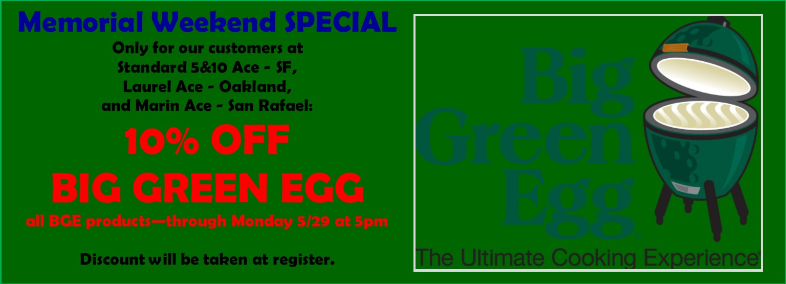 10% Off Big Green Egg this Memorial Weekend