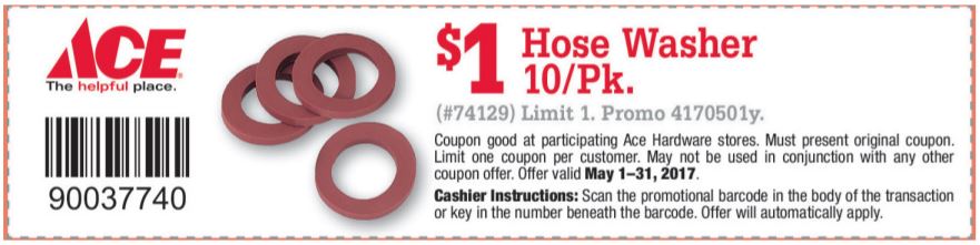 May Coupon - Free Washers