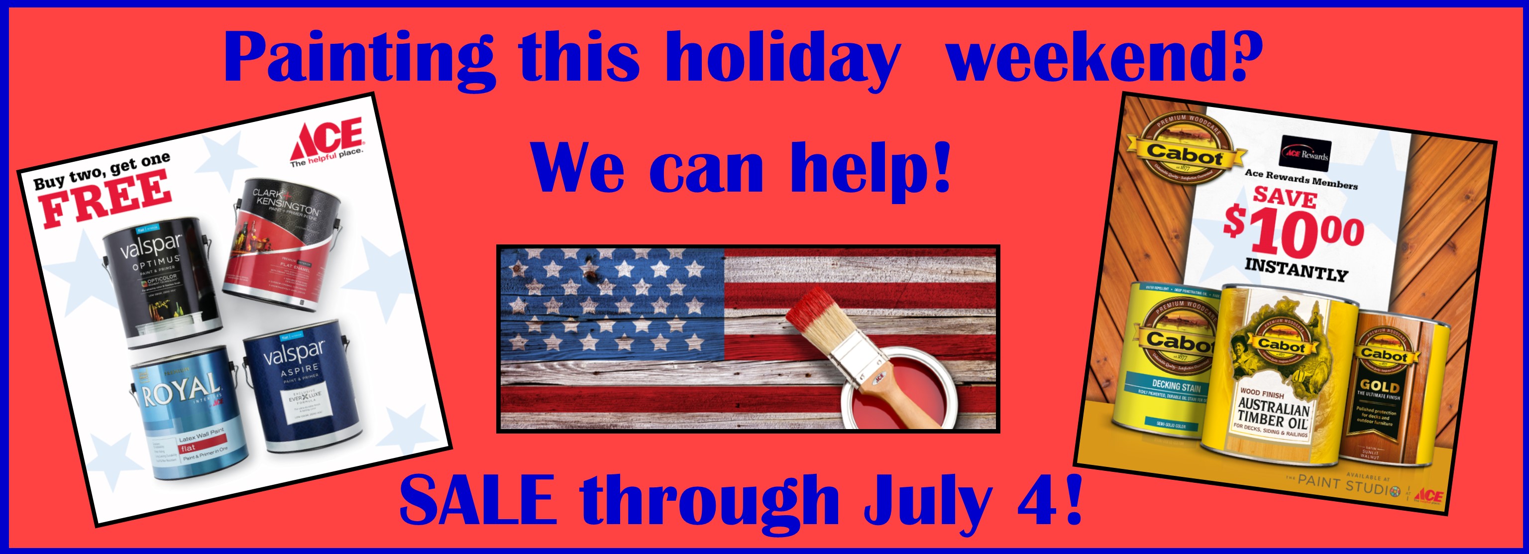 Paint and Stain on sale through 7/4