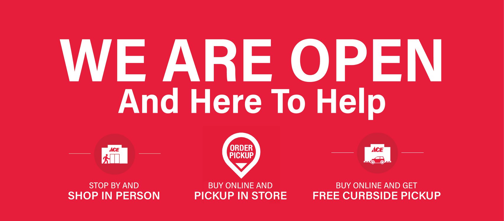 We are open and here to help