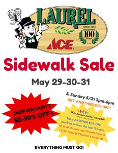 Sidewalk Sale 5/29-31!